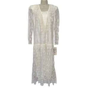 Jessica McClintock Gunne Sax Wedding Dress Coquette Cottagecore 9/10 Prairie